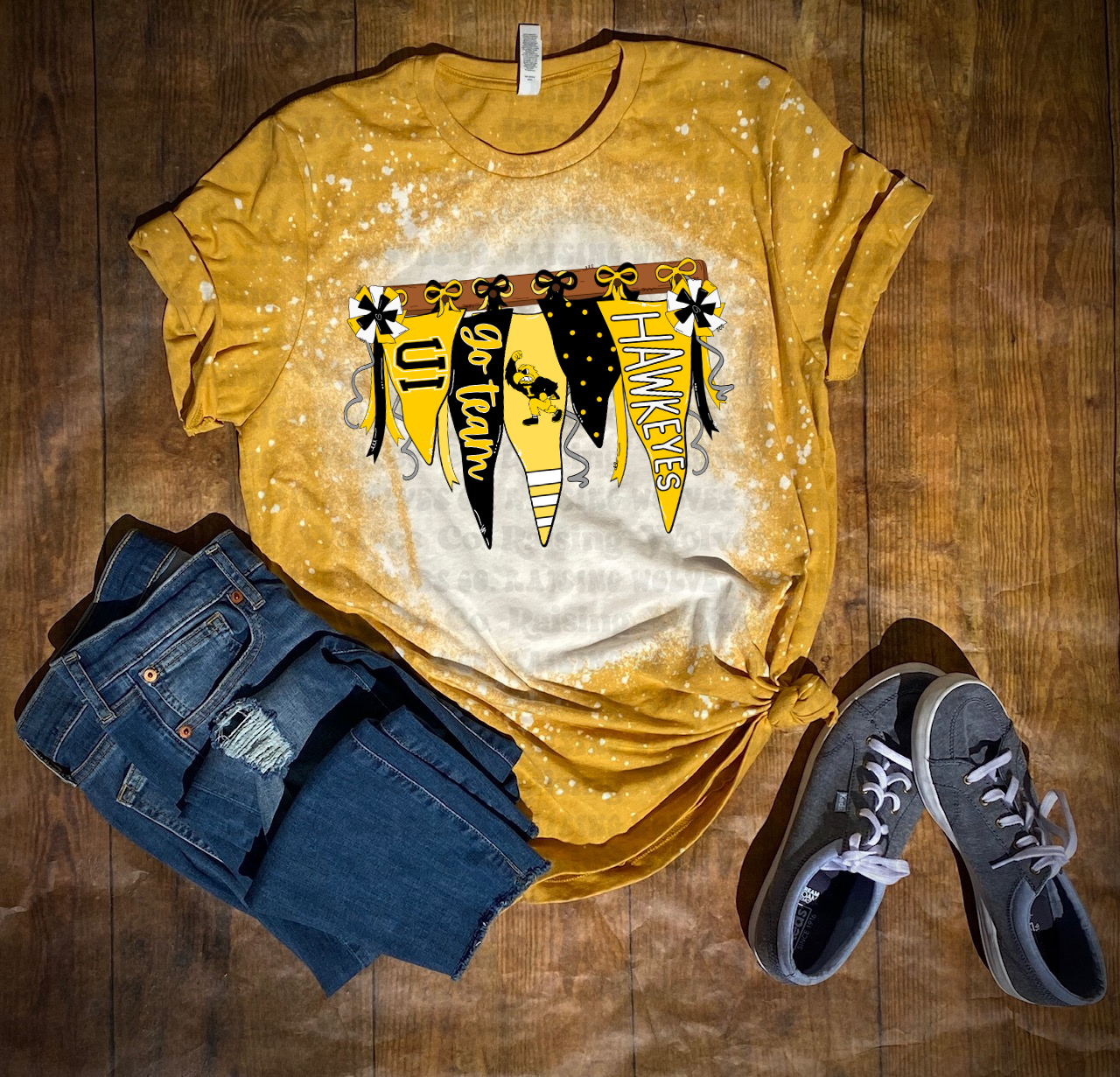 Iowa Pennant Bleached Tee