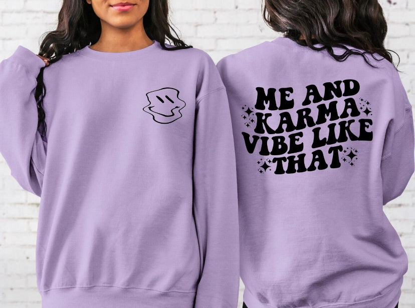 Karma Comfort Colors Orchid Crewneck