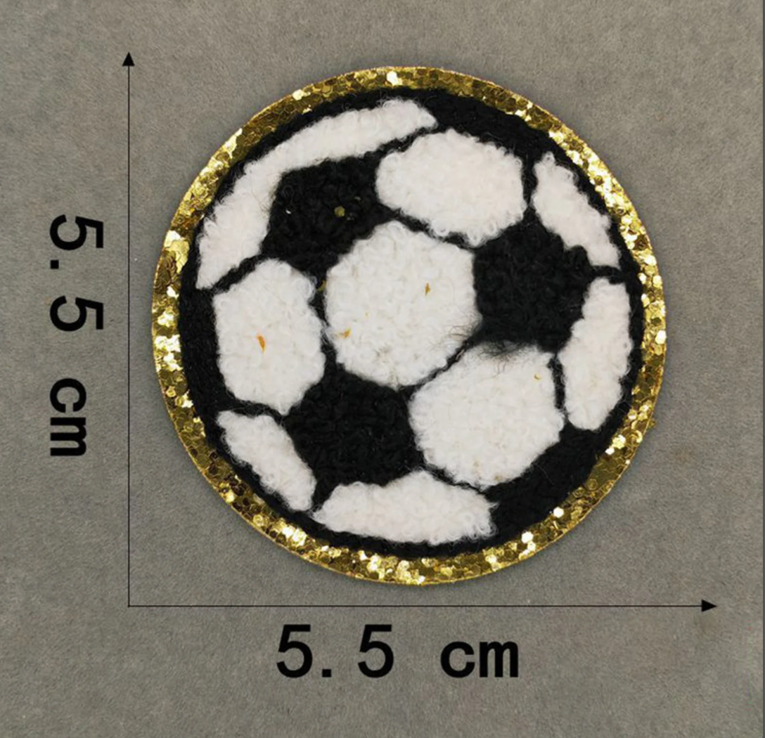 Soccer BALL ONLY Chenille Patch Distressed Hat