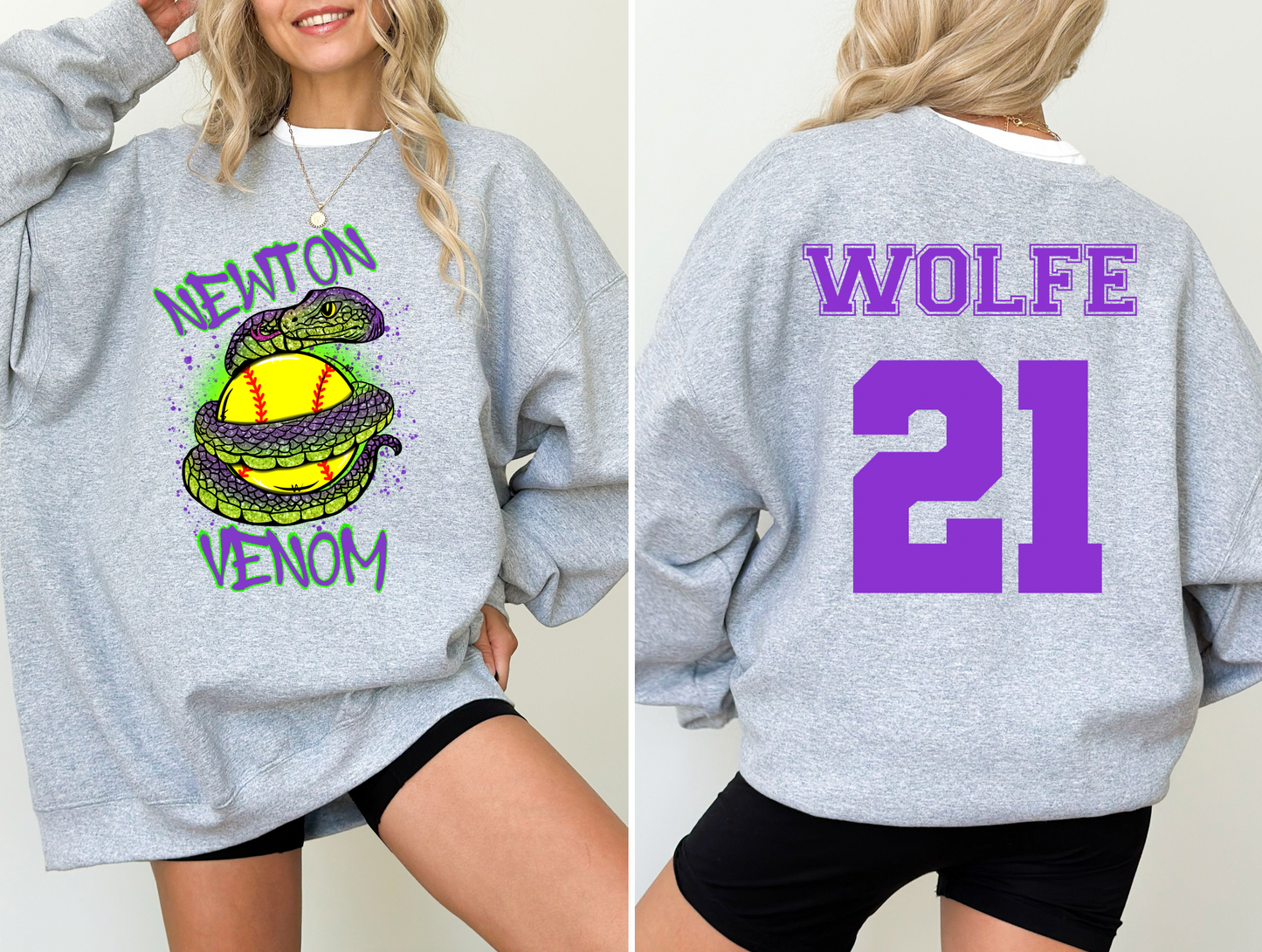 Venom Logo 2 Custom Grey Adult Shirt