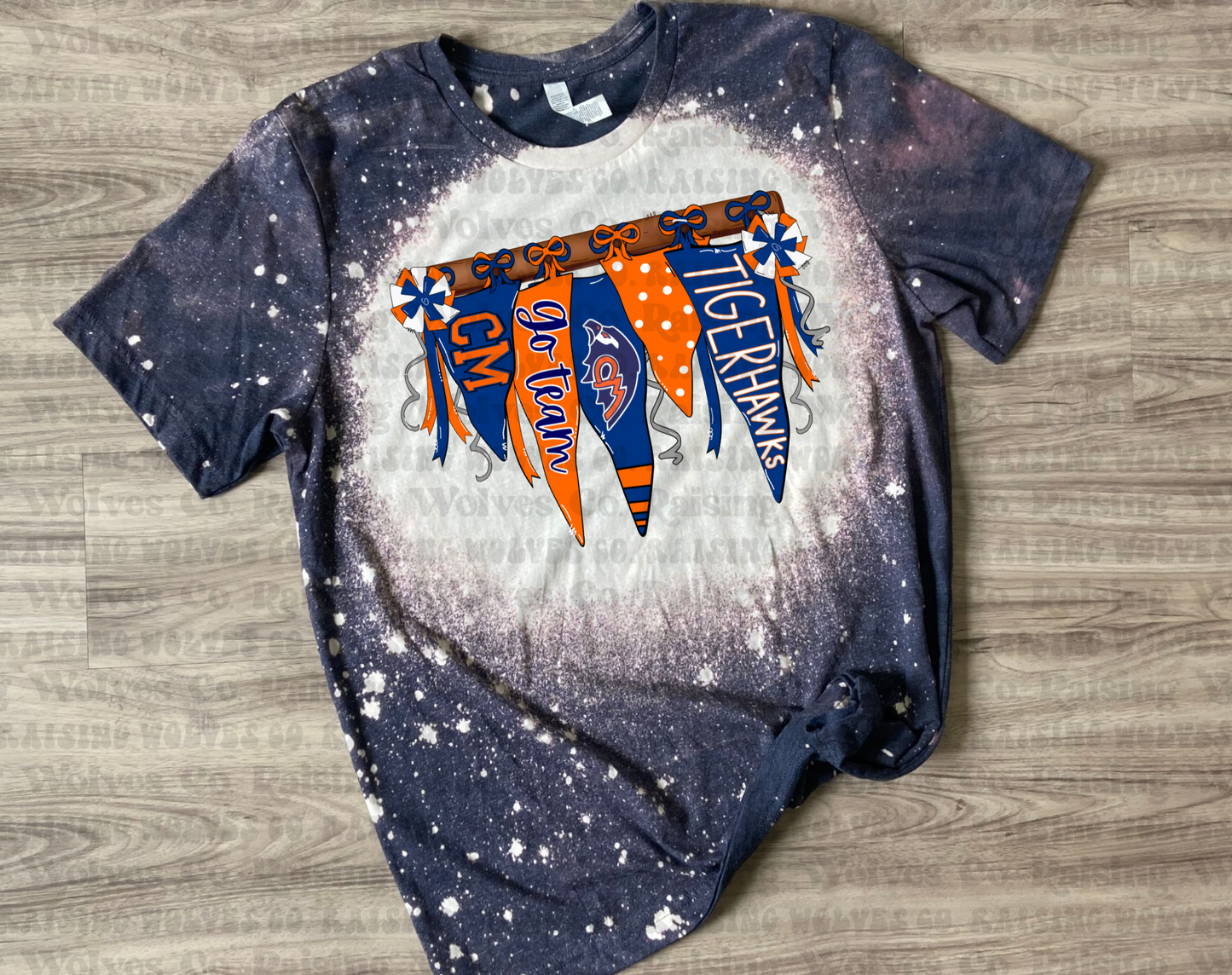 Tigerhawks Pennant Bleached Tee