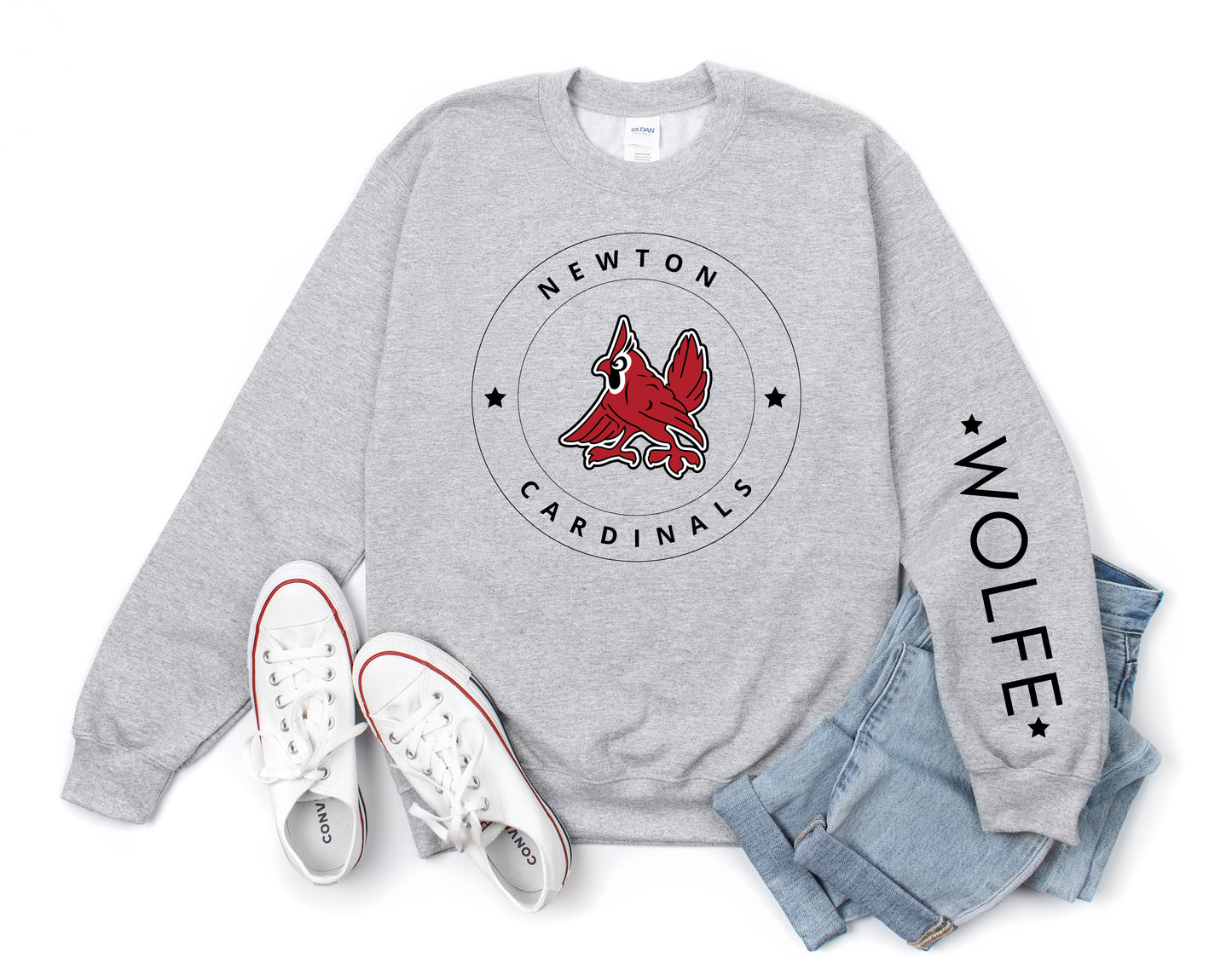 Newton Cardinals Circle Retro Shirt
