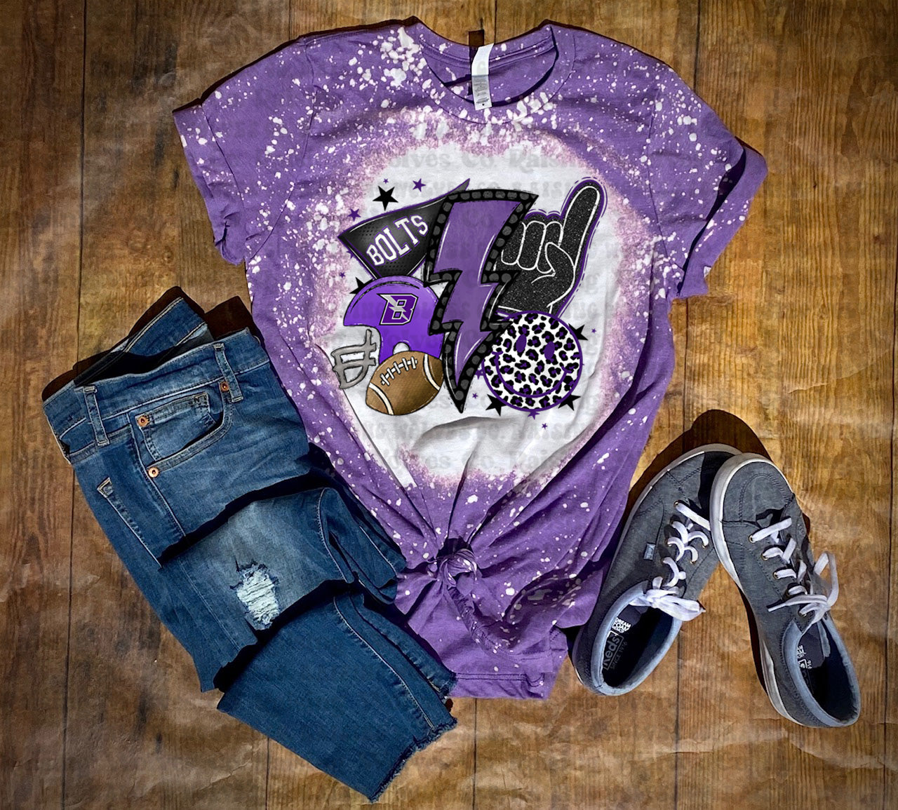 Baxter Foam Finger Bleached Tee