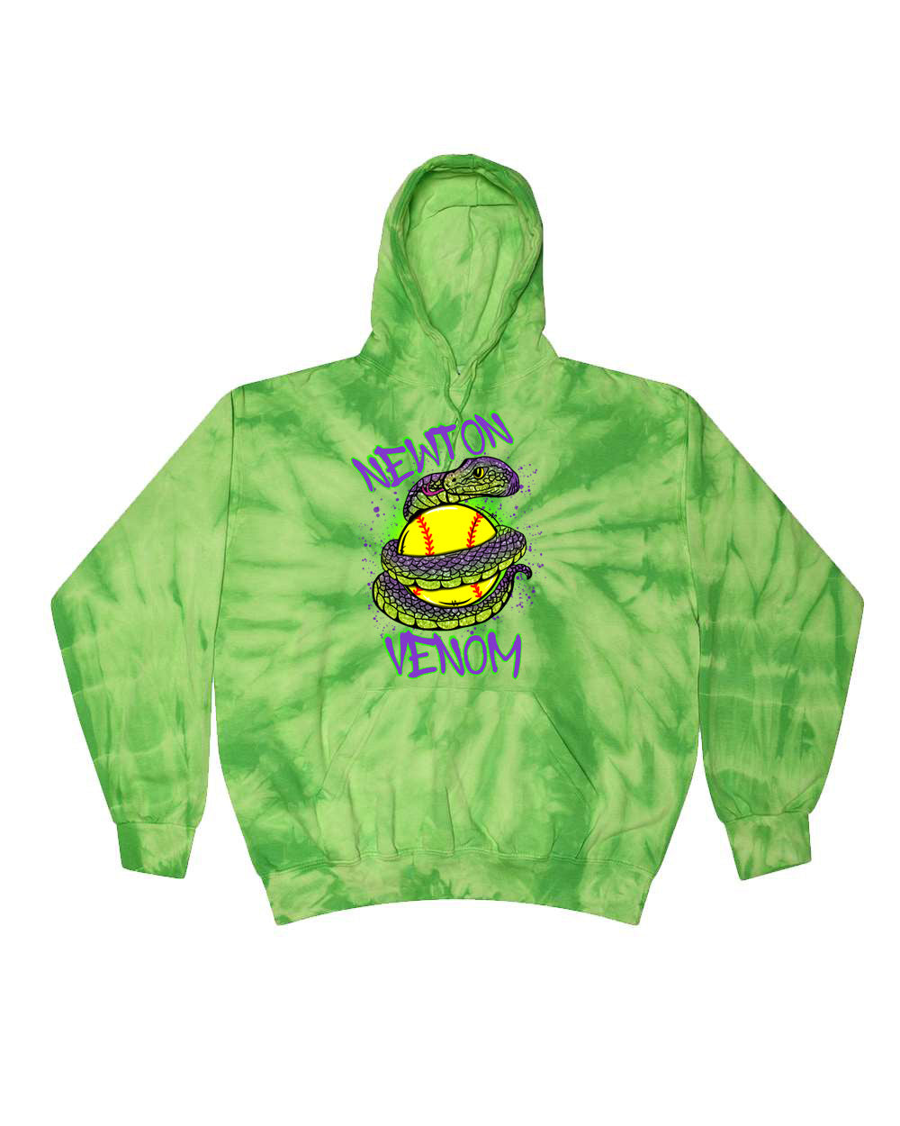 Venom Logo Green Tie Dye Hoodie