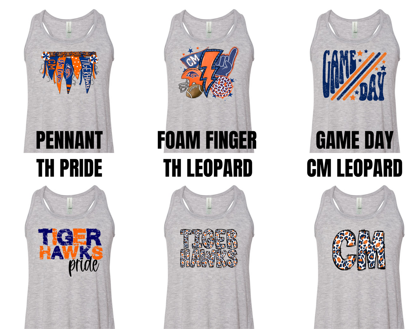 Tigerhawks Grey Tank Options 1