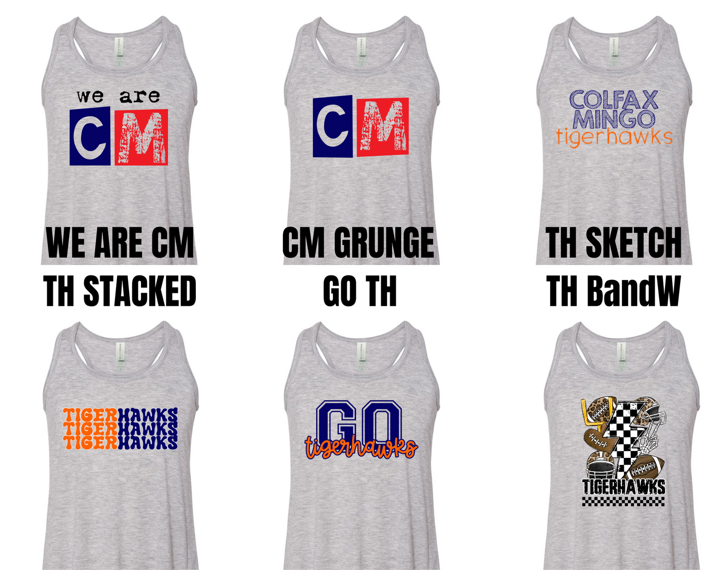 Tigerhawks Grey Tank Options 2