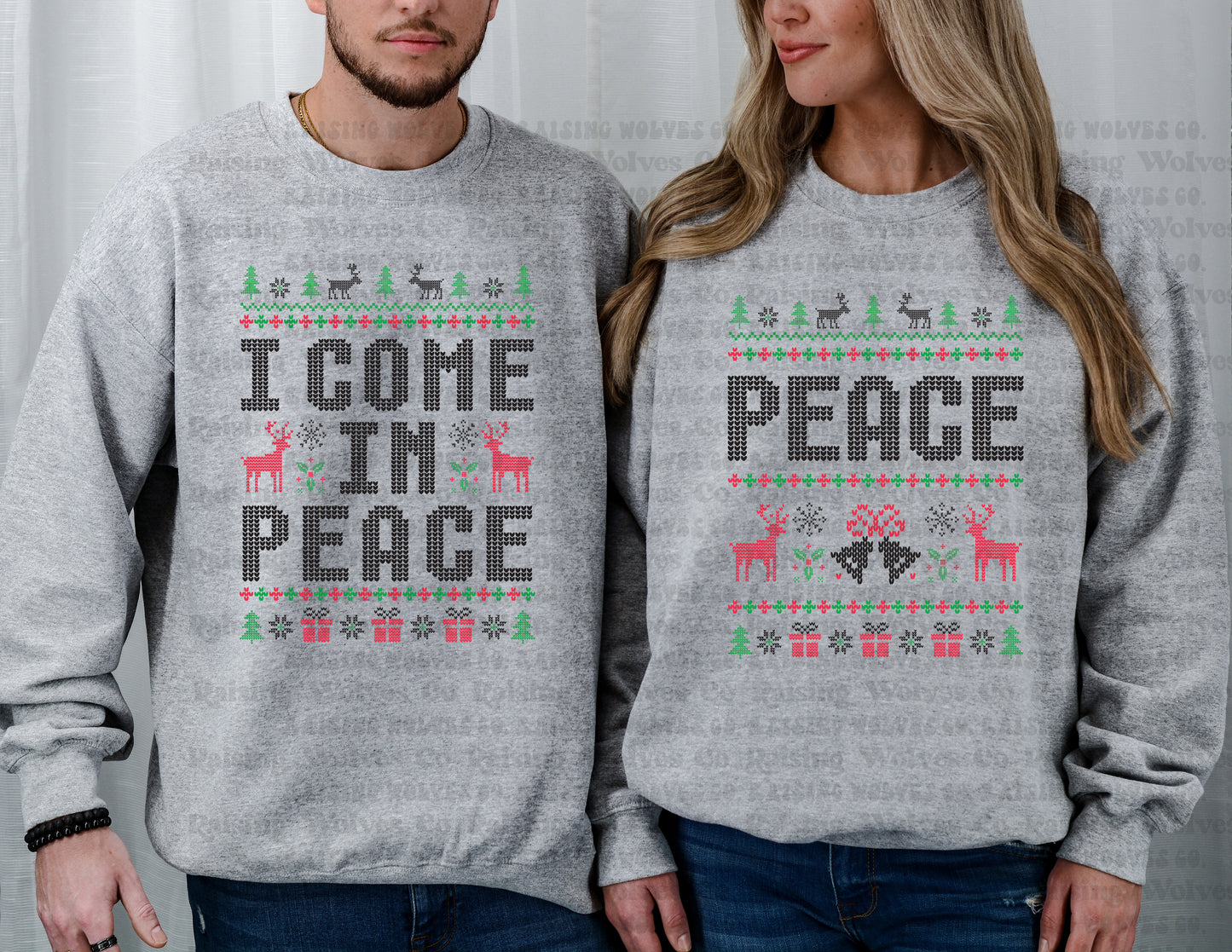 Peace Couple Grey Shirt