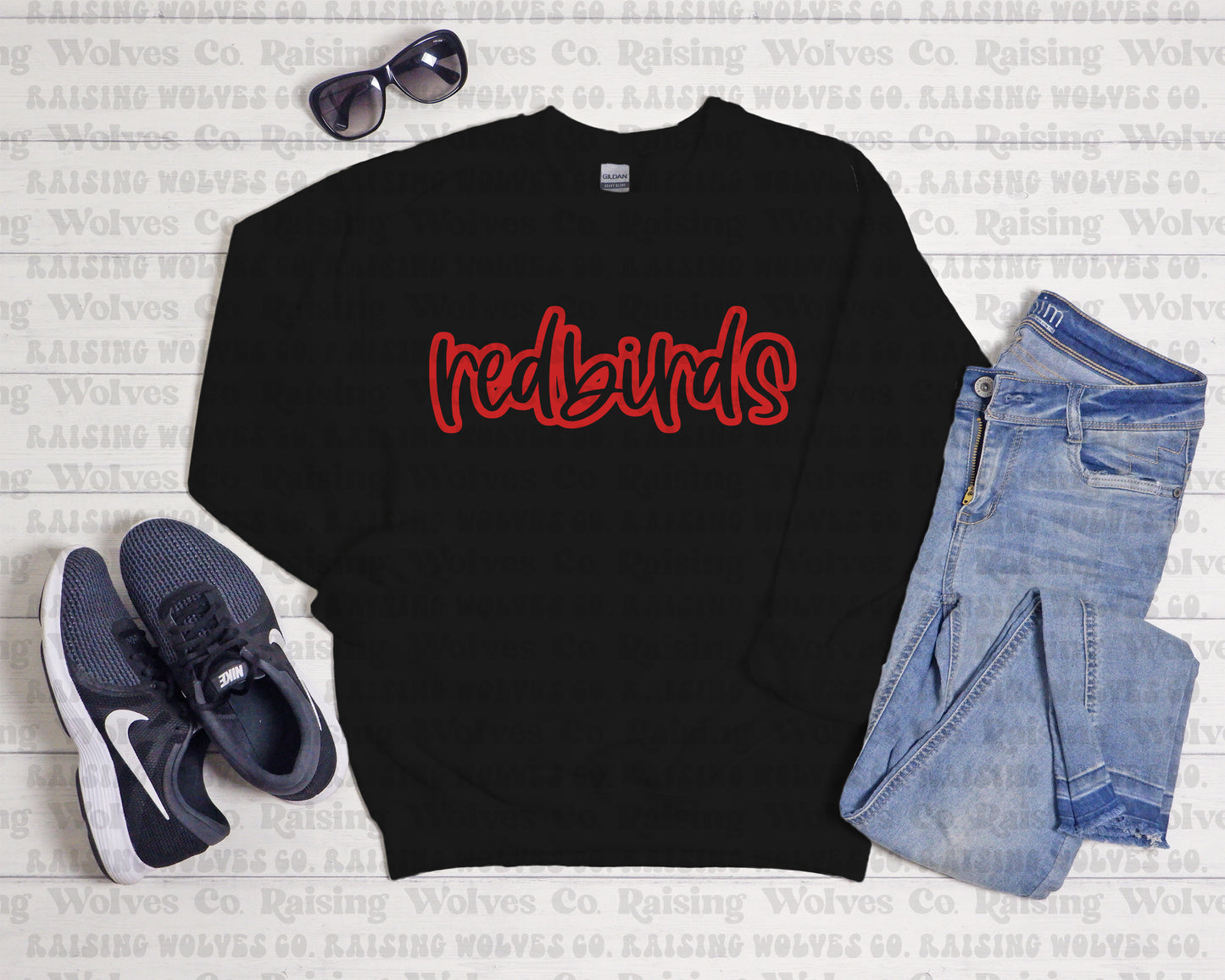 Redbirds 8- Black Shirt