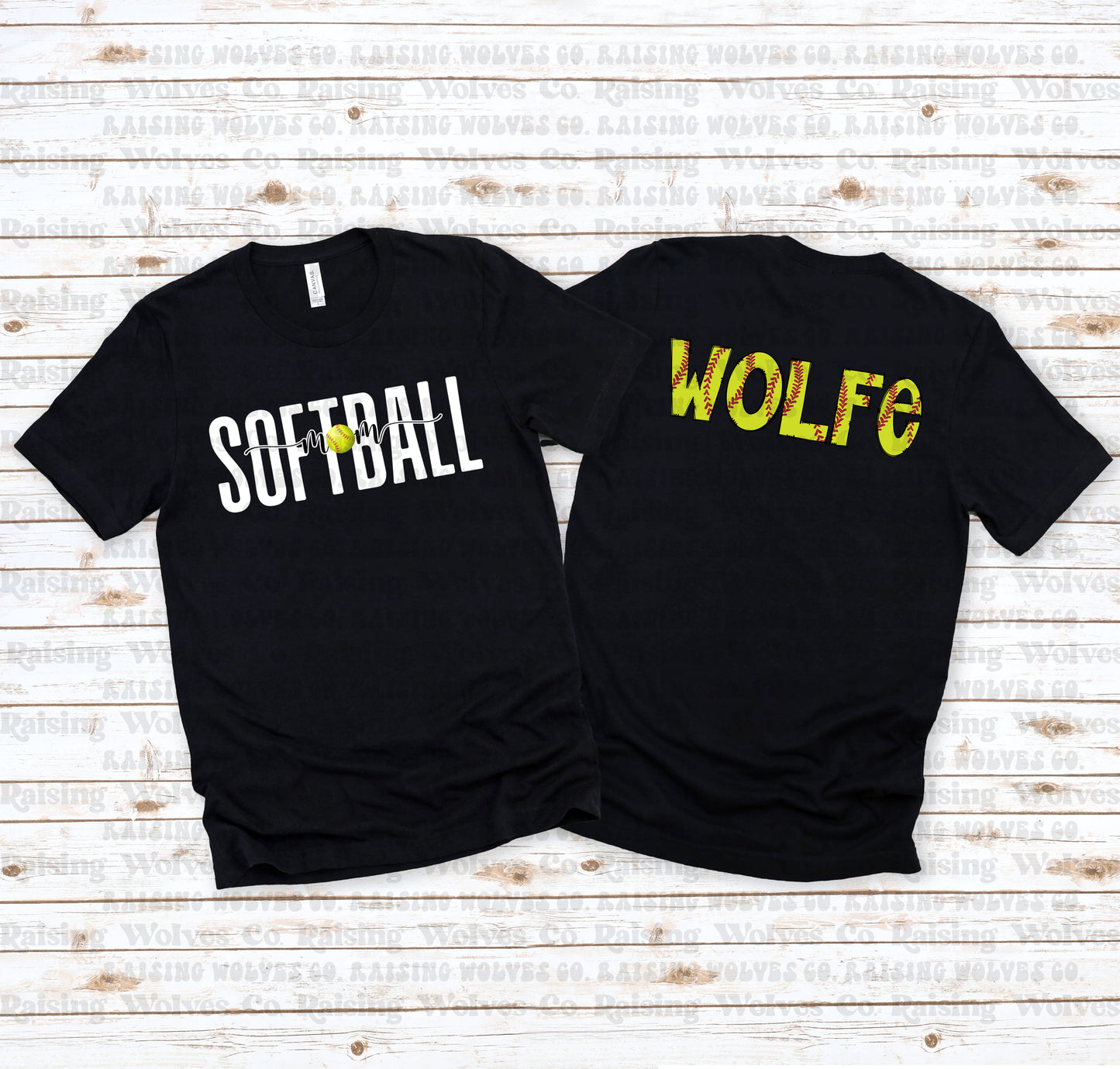 Black Custom Softball Mom Shirt