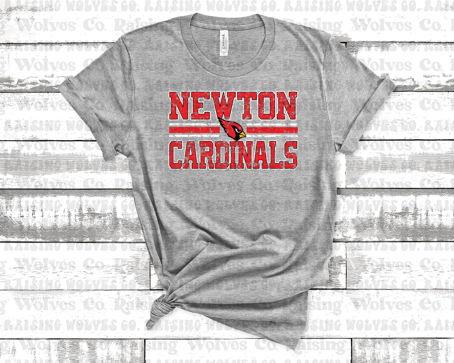 Cardinals Retro Varsity Grey Tee
