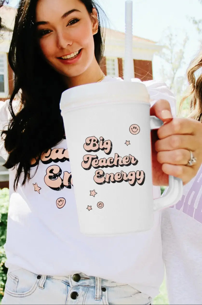 Big Teacher Energy Mega Mug