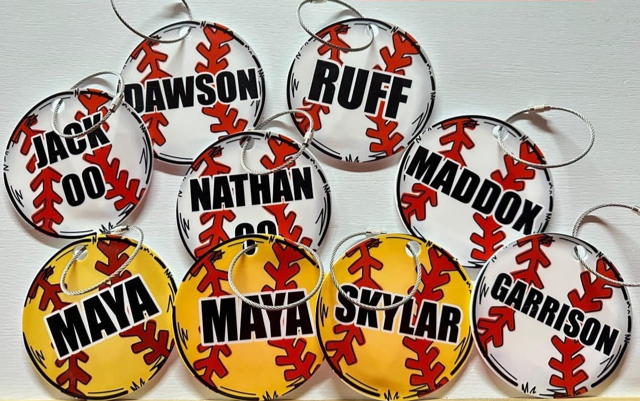 Baseball/Softball Bag Tag
