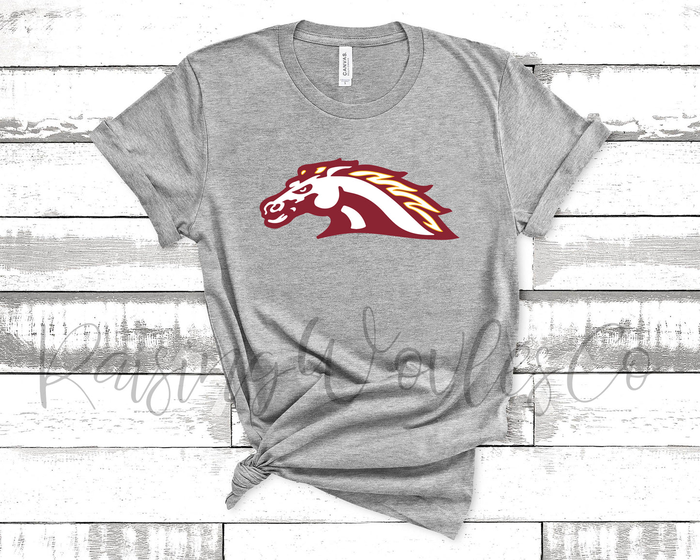 Mustangs Baseball Club Unisex Tee Grey