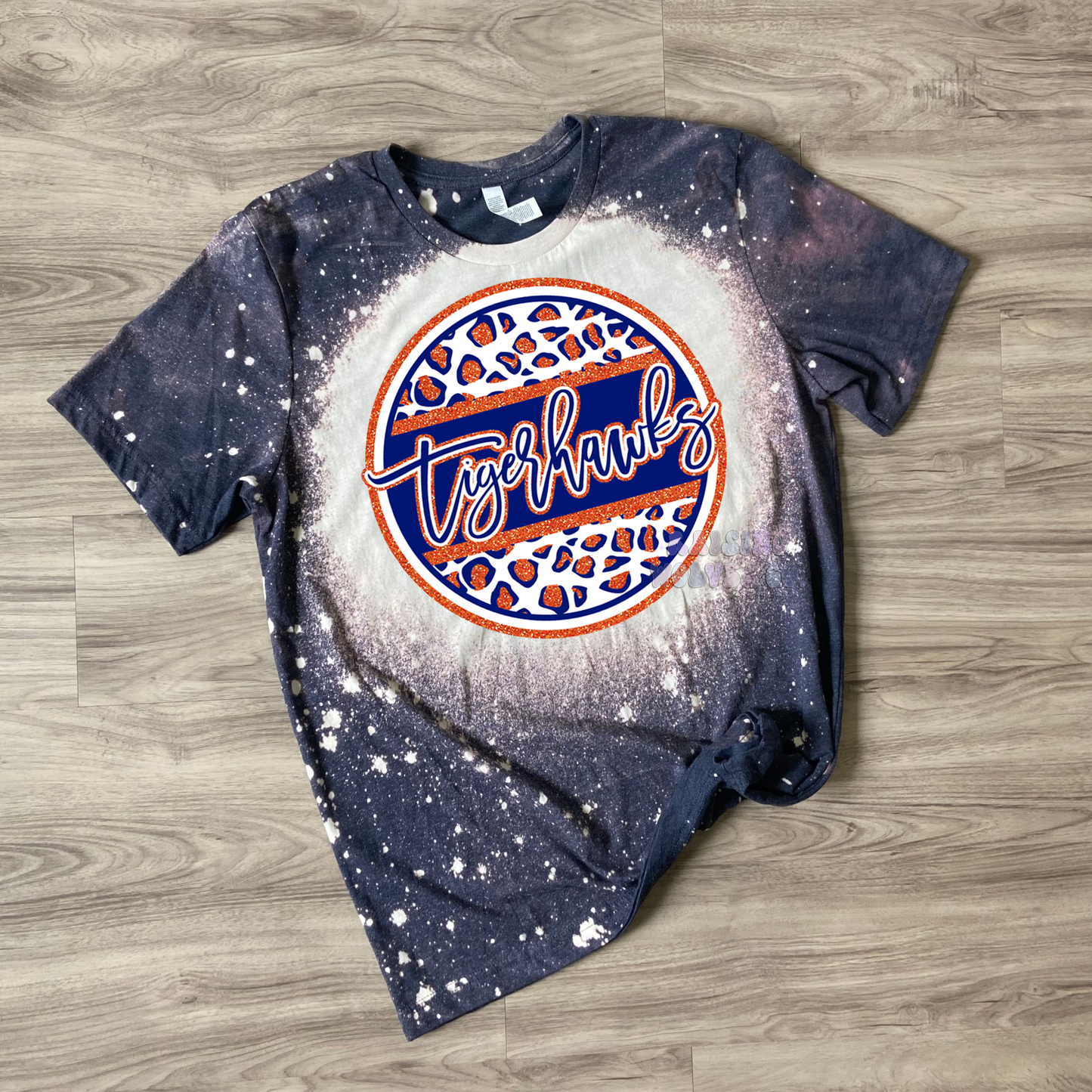 Tigerhawks Circle Bleached Tee