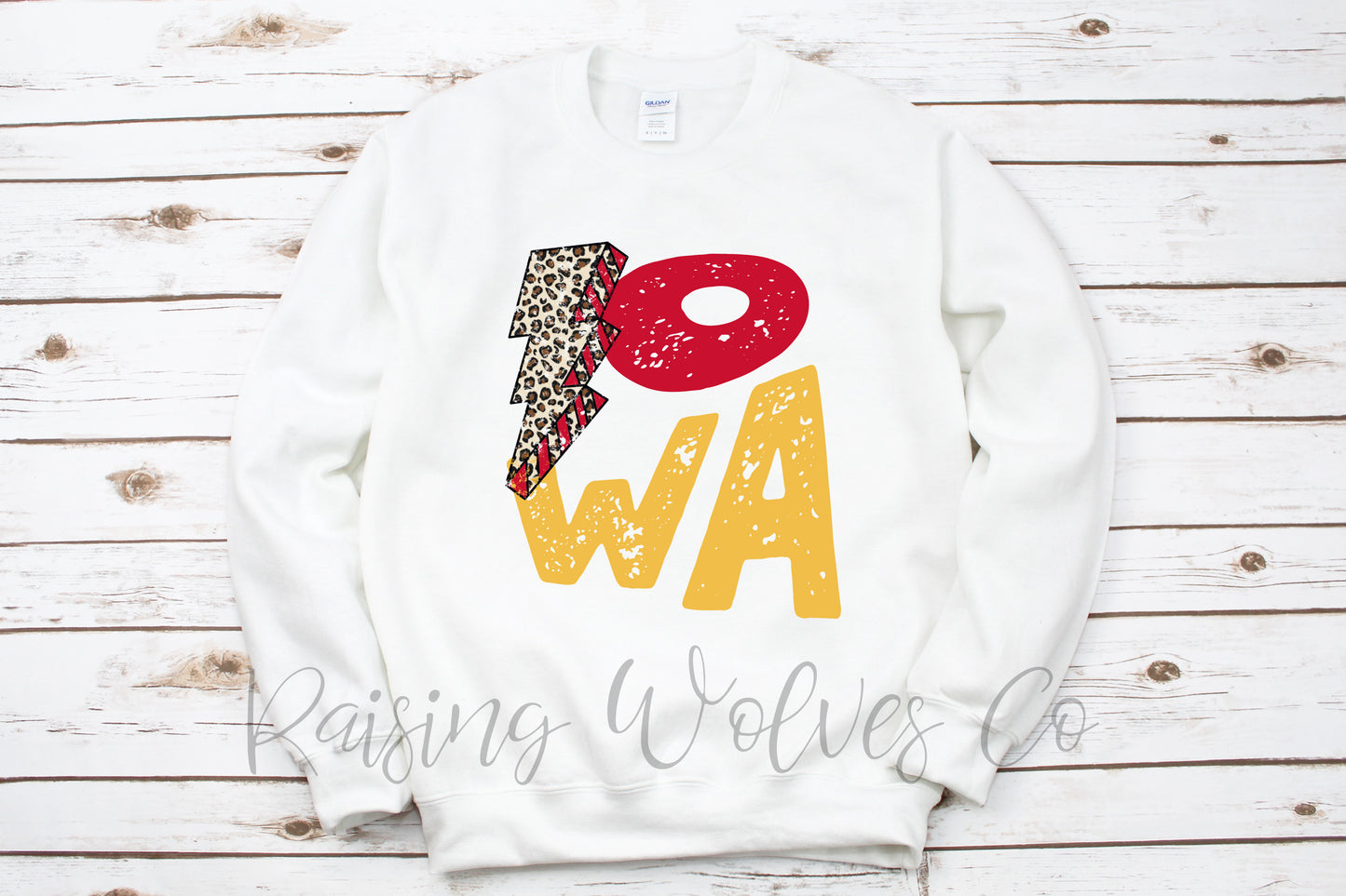 Iowa White Crewneck Sweatshirt