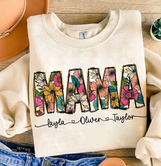 Personalized Floral Tee/Crew