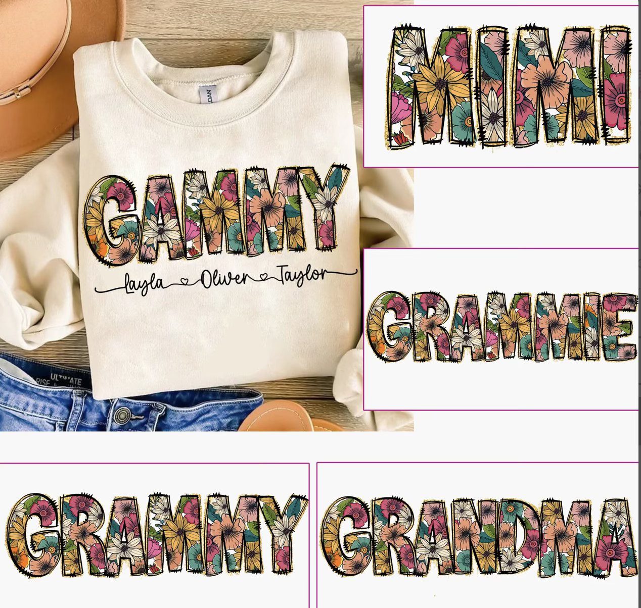 Floral Custom Personalized Title Shirt