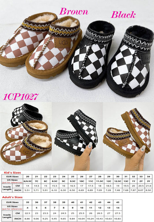 U shoe Kids Taz Checkered