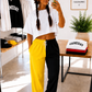 Black and Gold Two-Tone Pants Blank