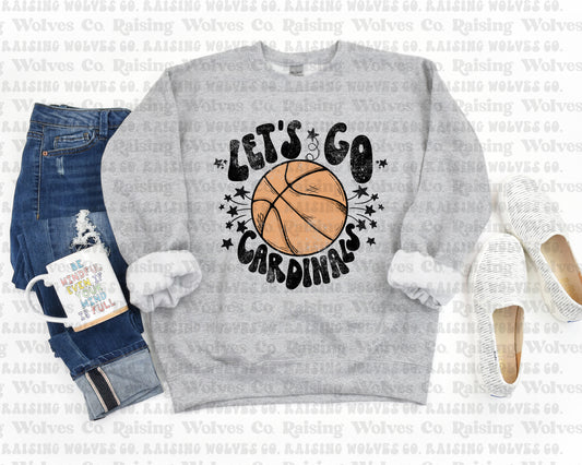 Let's Go Cardinals Basketball Shirt