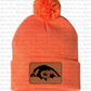 Heather Orange Tigerhawks Logo Pom Beanie