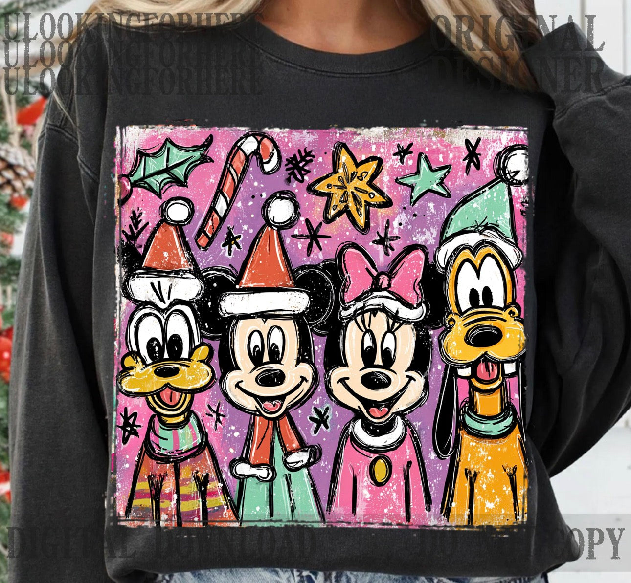 Mouse Friends Black Tee