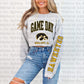 Iowa gameday w/sleeve ash Grey Crewneck Sweatshirt