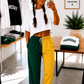 Green and Gold Two-Tone Pants Blank