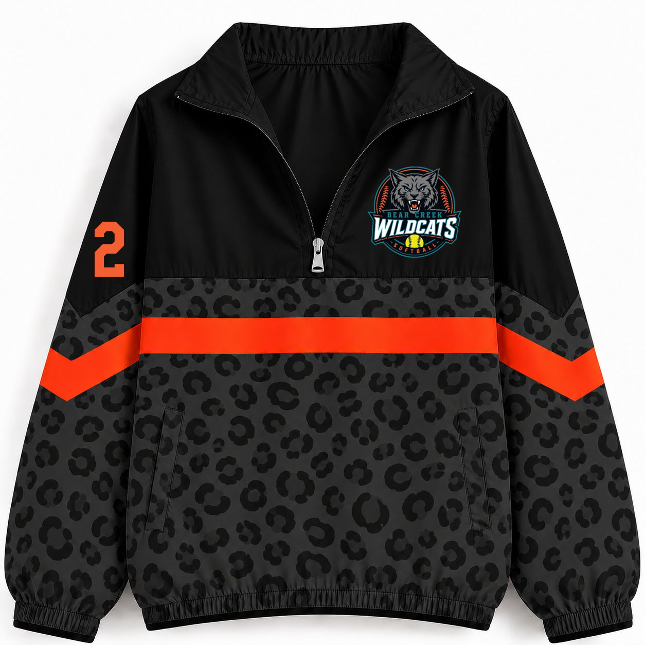 Wildcats Orange Stripe Windbreaker