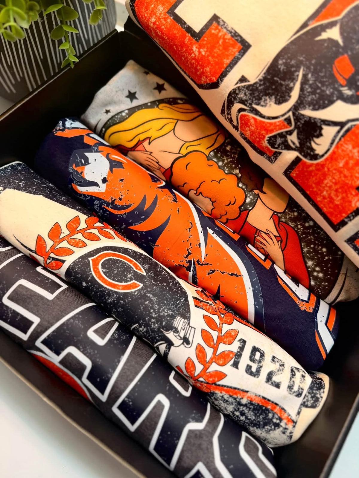 Pro Football Mystery Box- 4 tees one Crewneck
