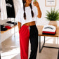 Red and Black Two-Tone Pants Blank