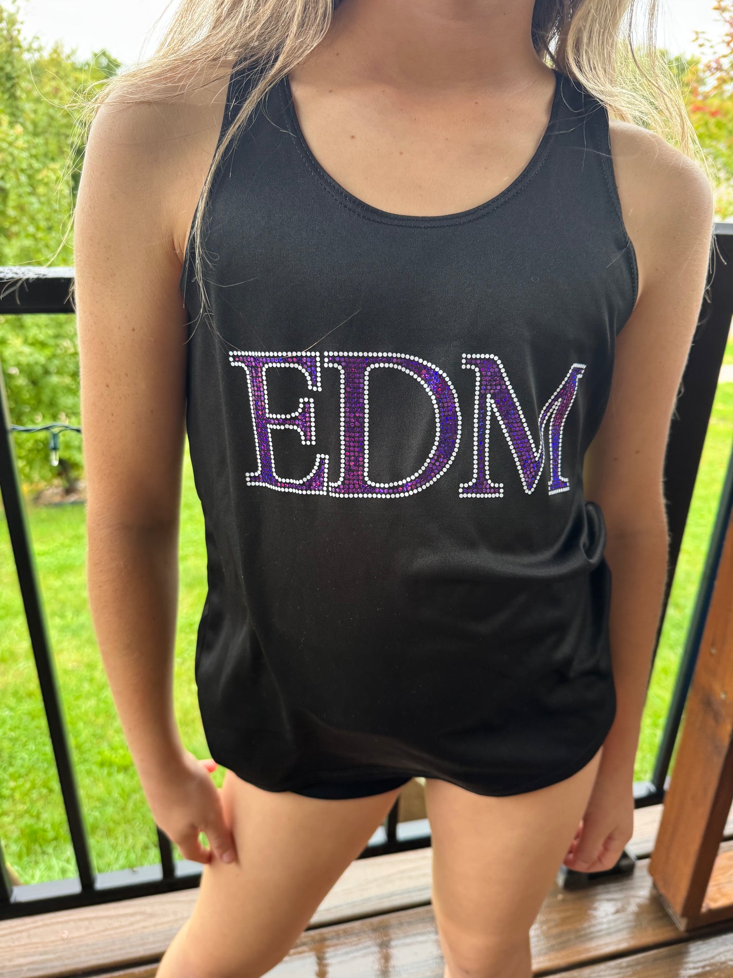 Black Express Spangle Badger Tank