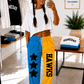LS Two-Tone Pants with Design