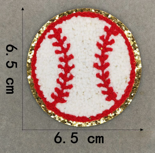 Baseball BALL ONLY Chenille Patch Distressed Hat