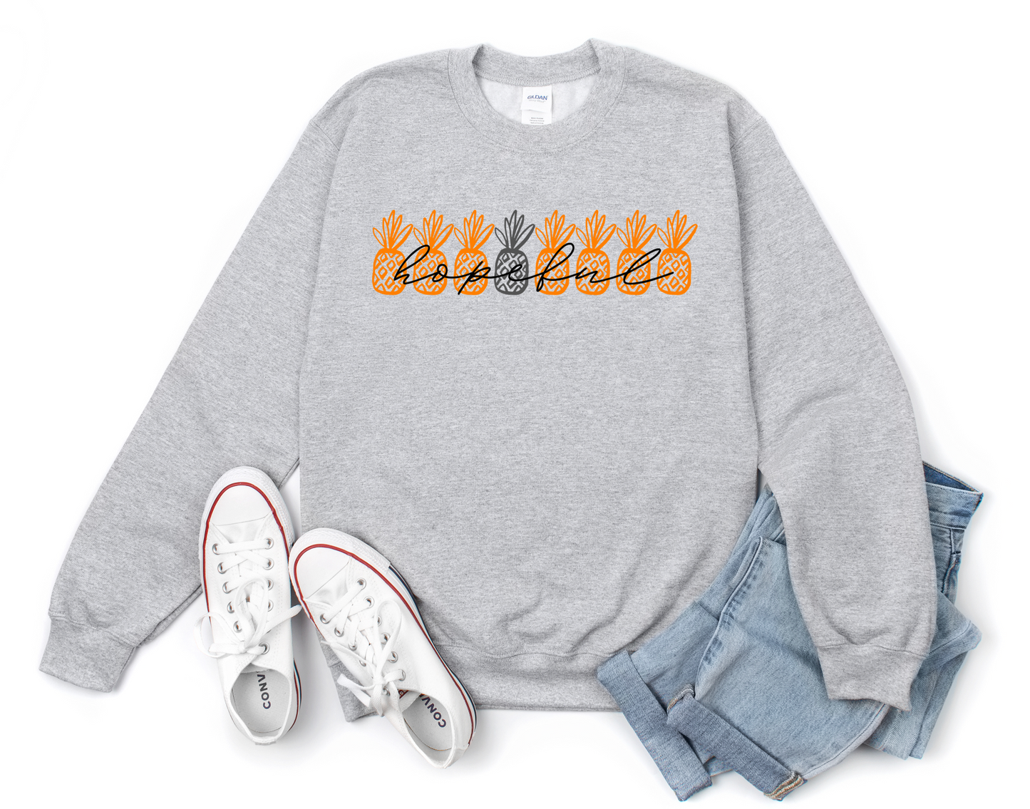 Hopeful Pineapple Grey Shirt