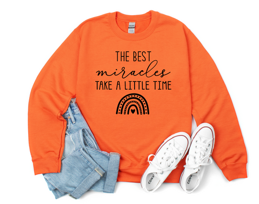 The Best Miracles Take Time Orange Shirt