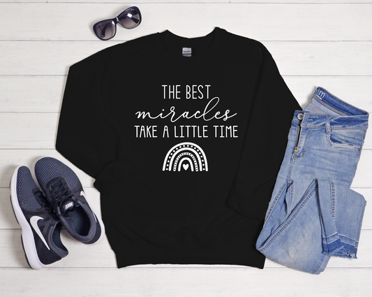 The Best Miracles Take Time Black Shirt