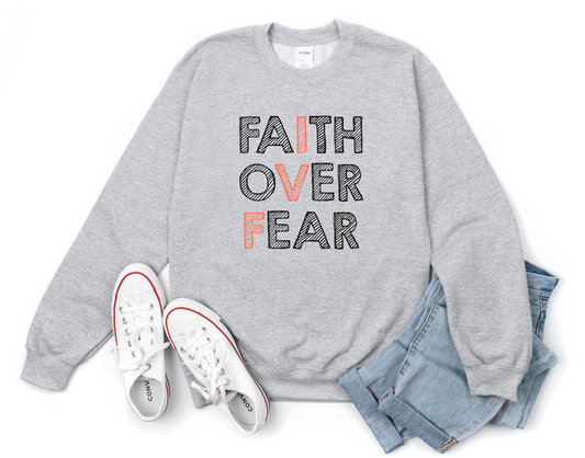Faith Over Fear Grey Shirt