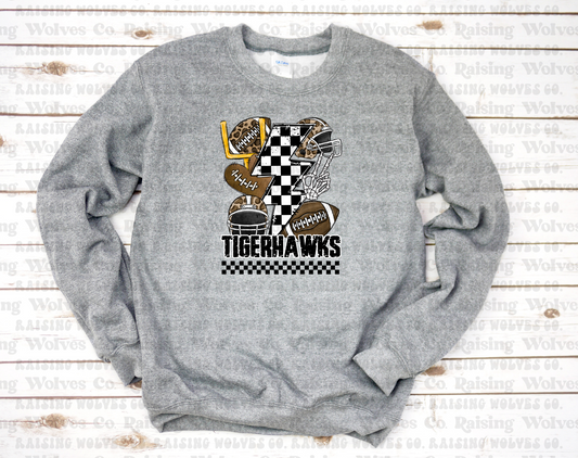 TH Black and White Grey Crewneck Sweatshirt