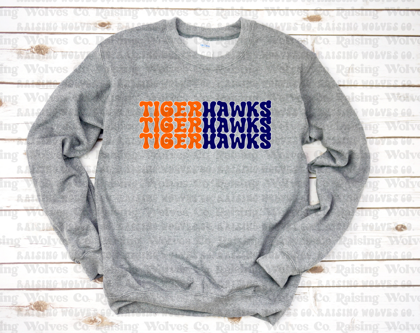 TH Stacked Grey Crewneck Sweatshirt