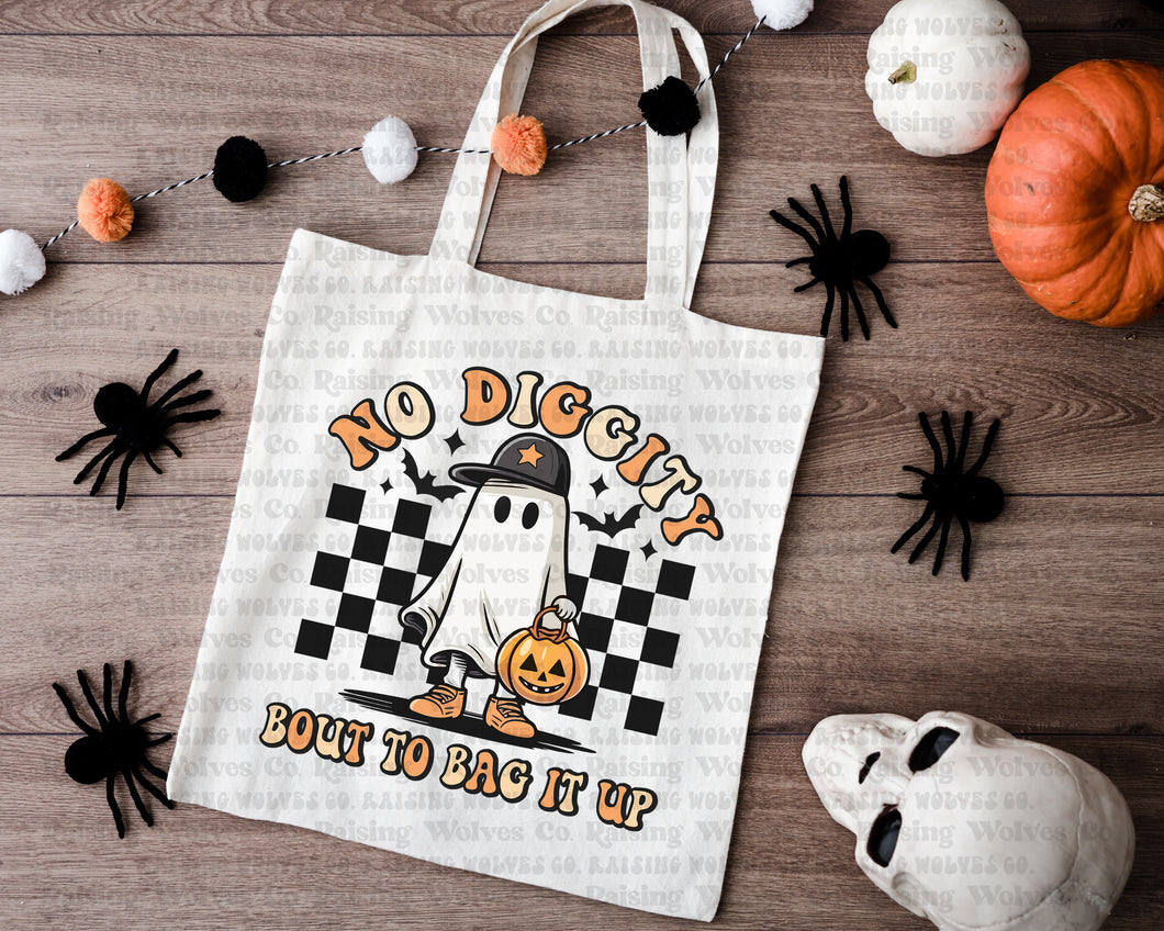 Bout to Bag it Up Trick or Treat Canvas Tote