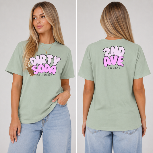 2nd Ave Dirty Soda Fan Club Bay Comfort Colors Tee