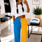 Blue and Gold Two-Tone Pants Blank
