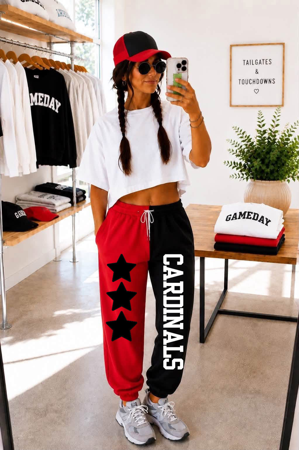 Cardinals Two-Tone Pants with Design