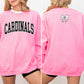 Cardinals Polka Dot Pink Crewneck