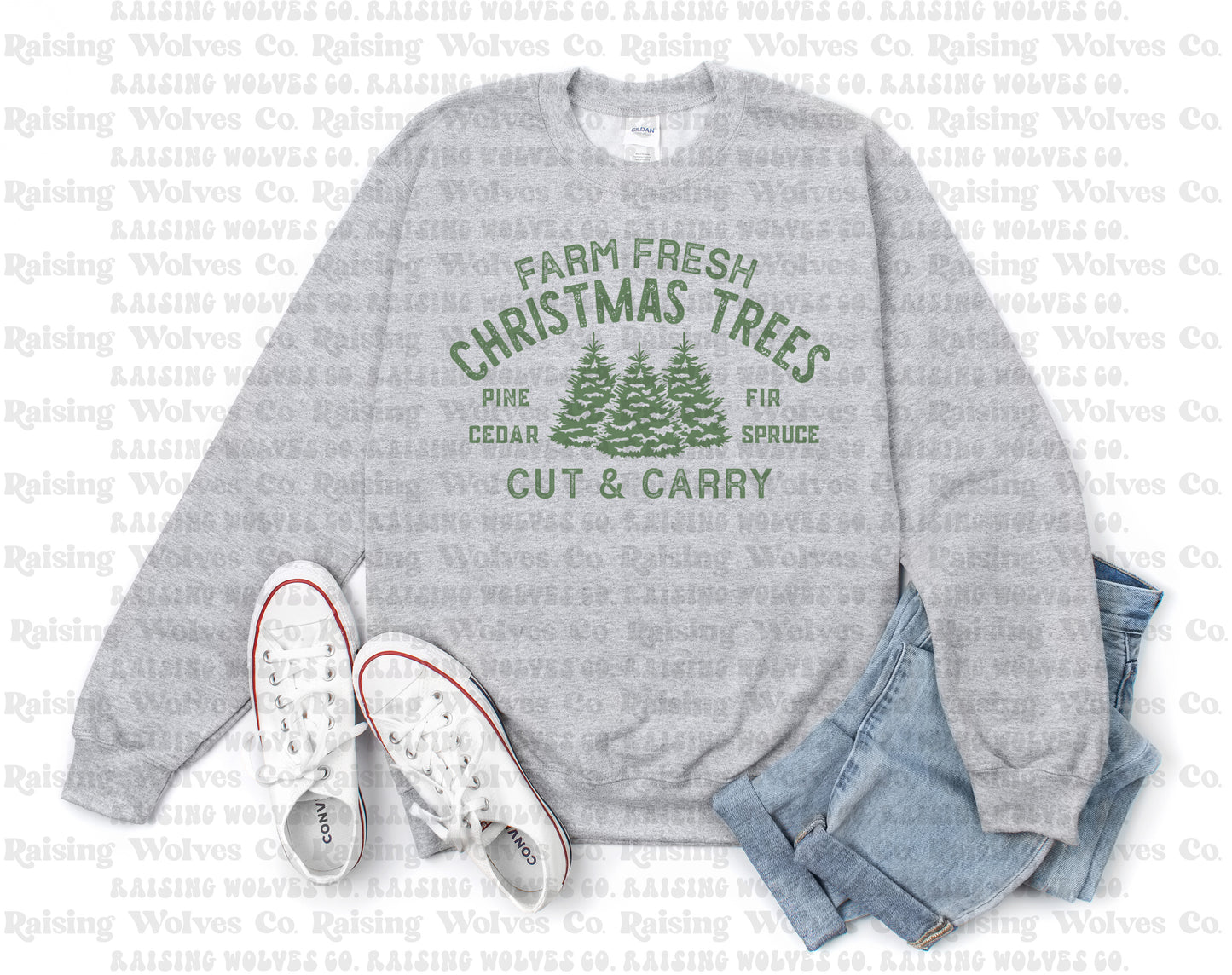 Christmas Trees Grey Shirt
