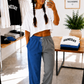 Blue and Gray Two-Tone Pants Blank
