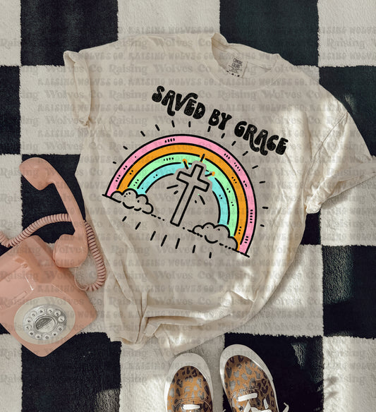 Saved by Grace Comfort Colors Tee