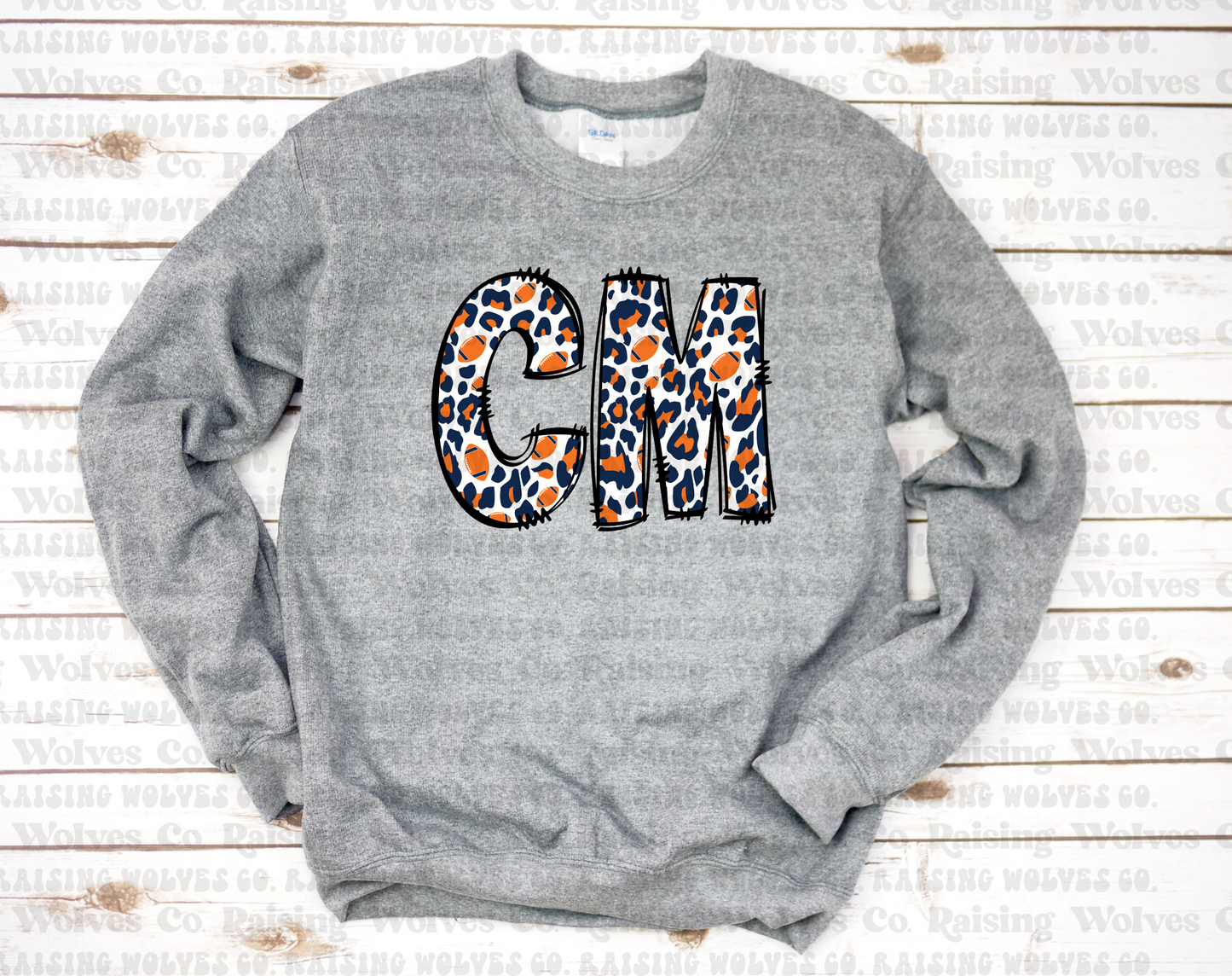 CM Leopard Grey Crewneck Sweatshirt