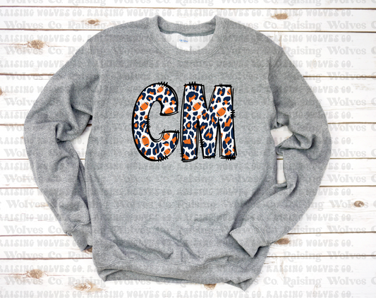 CM Leopard Grey Crewneck Sweatshirt